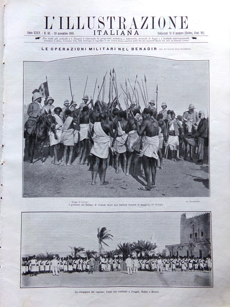 L'illustrazione Italiana 29 Novembre 1908 Radbod D'Erlanger San Francisco Napoli | Immagine principale