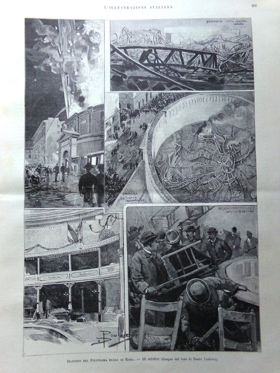 L'Illustrazione Italiana 29 Ottobre 1893 Russi Parigi Incendio Politeama Seymour