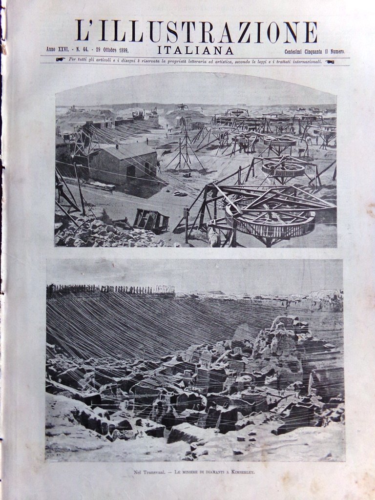 L'Illustrazione Italiana 29 Ottobre 1899 Guerra Transvaal Kimberley Nievo Cina