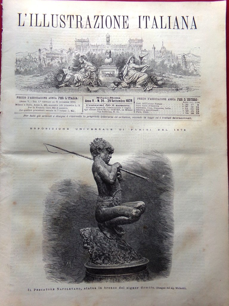L'Illustrazione Italiana 29 Settembre 1878 Disastro Tamigi Alice Bywell Bosnia | Immagine principale