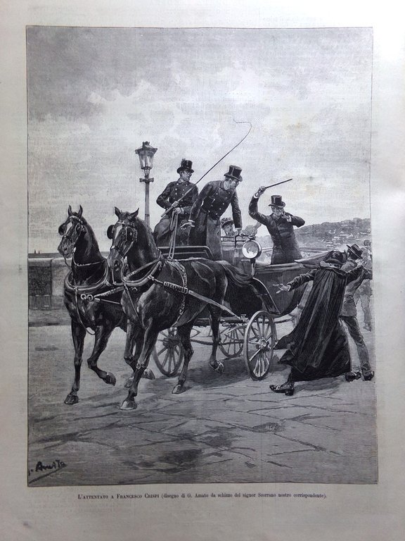 L'Illustrazione Italiana 29 Settembre 1889 Giusti Crispi Anversa Burns Balziglia