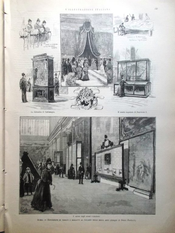 L'illustrazione Italiana 3 Aprile 1887 Casati Feval Kraszewski Vanderbilt Pascià