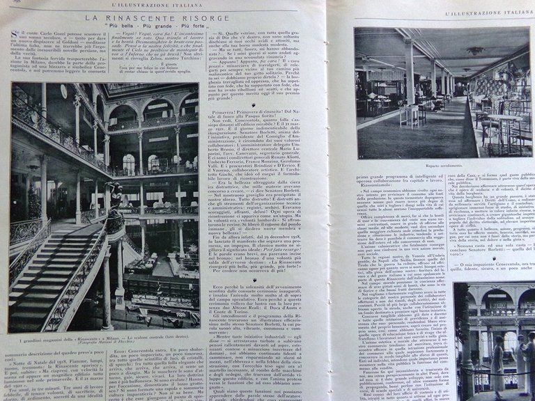 L'Illustrazione Italiana 3 Aprile 1921 Strage del Diana Borgese Rinascente …