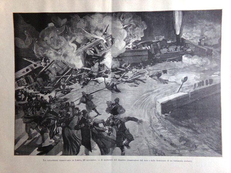 L'Illustrazione Italiana 3 Dicembre 1893 Sciopero Telegrafisti Disastro Limito