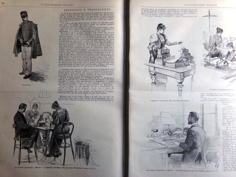 L'Illustrazione Italiana 3 Dicembre 1893 Sciopero Telegrafisti Disastro Limito