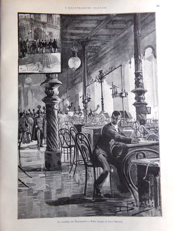 L'Illustrazione Italiana 3 Dicembre 1893 Sciopero Telegrafisti Disastro Limito