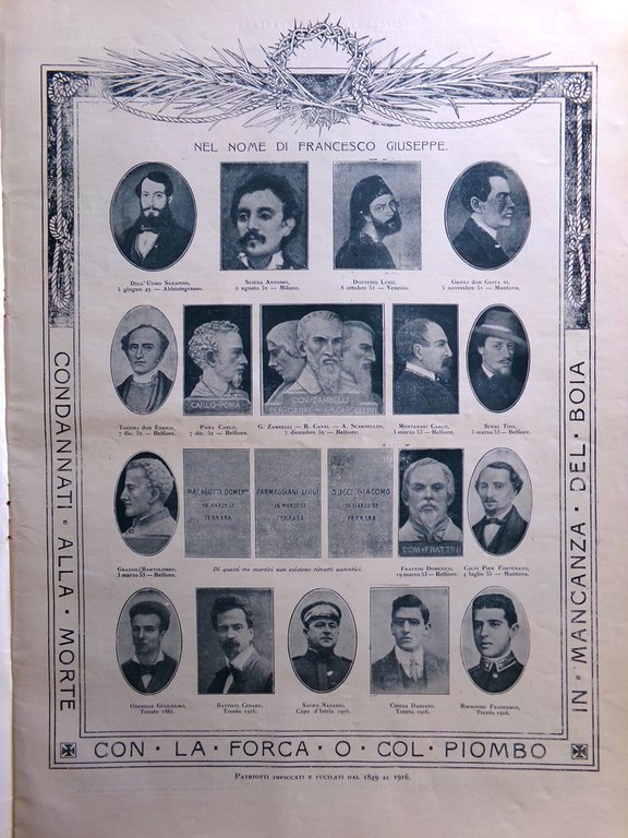 L'illustrazione Italiana 3 Dicembre 1916 WW1 Tittoni Camona Carnia Cadore …