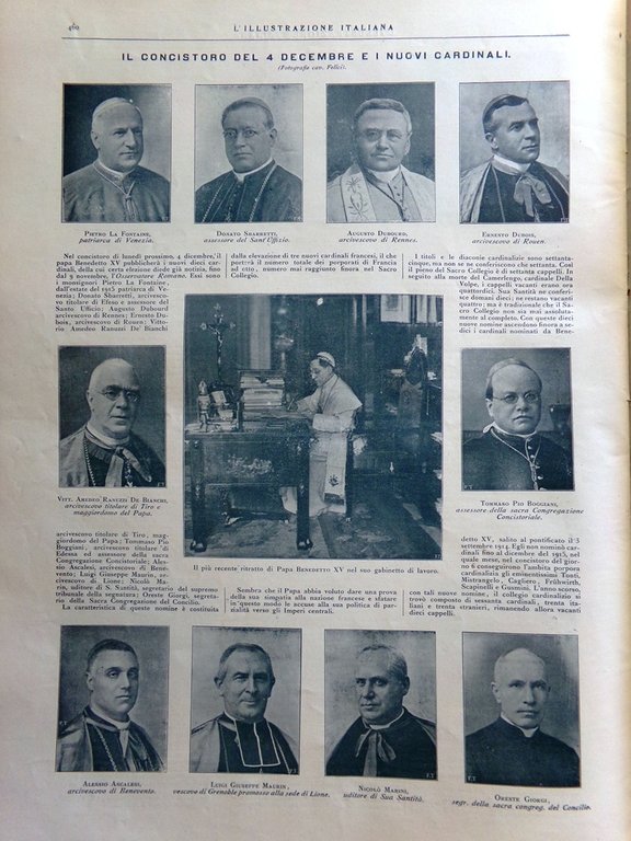 L'illustrazione Italiana 3 Dicembre 1916 WW1 Tittoni Camona Carnia Cadore …