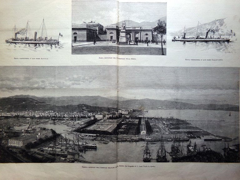 L'Illustrazione Italiana 3 Febbraio 1889 Bombay Praga Rovetta Bacino Spezia …