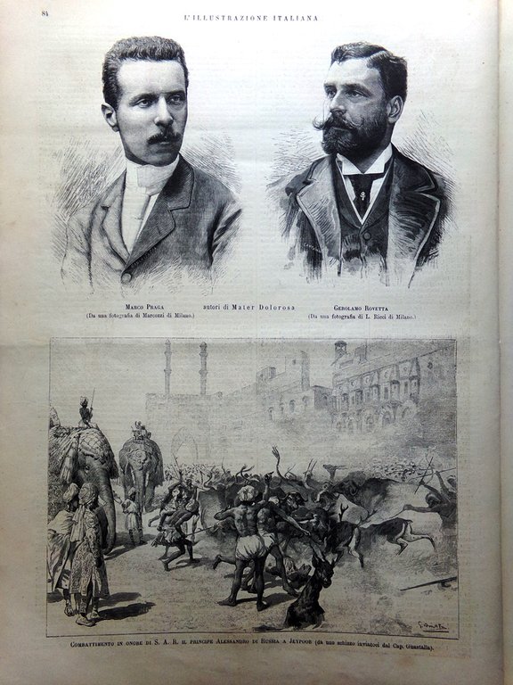 L'Illustrazione Italiana 3 Febbraio 1889 Bombay Praga Rovetta Bacino Spezia …