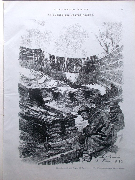 L'Illustrazione Italiana 3 Febbraio 1918 WW1 Valstagna Croce Rossa Brest …