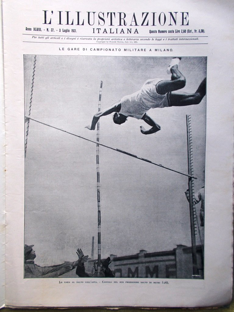 L'Illustrazione Italiana 3 Luglio 1921 Tallone Ghidoni Caruso Vistola Fiume …