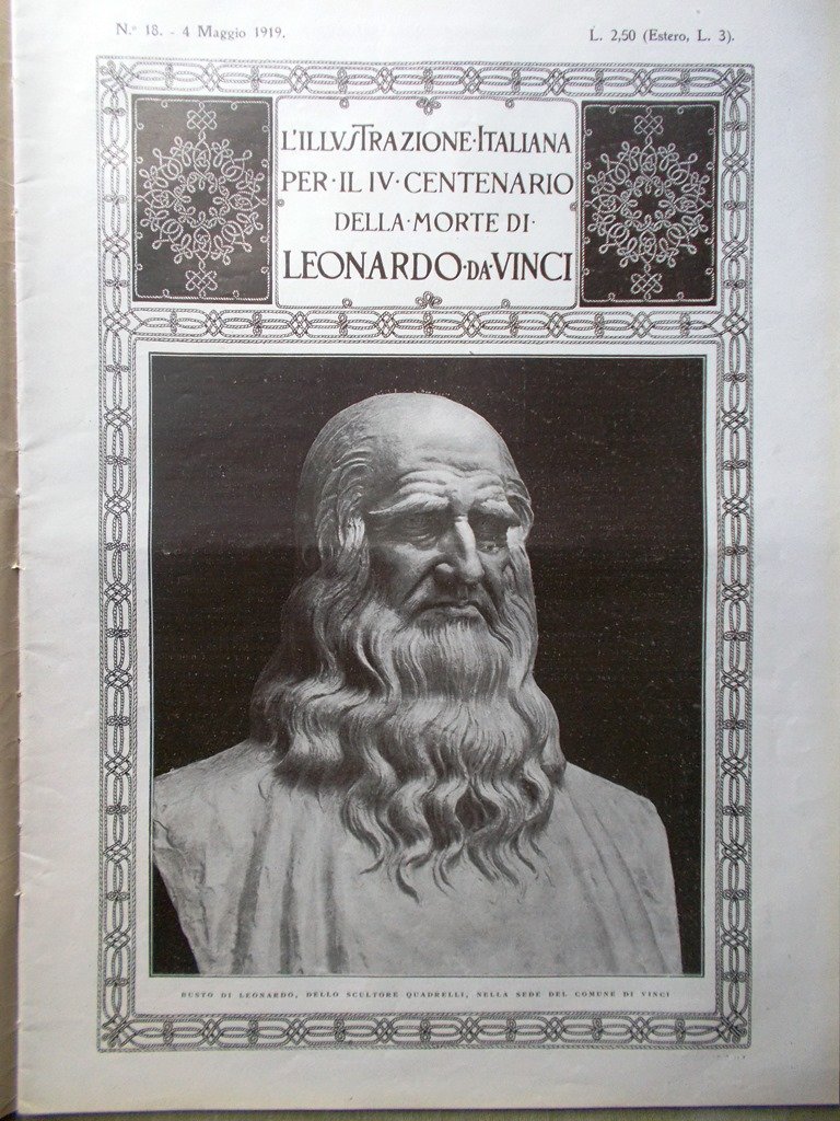 L'Illustrazione Italiana 3 Maggio 1919 Speciale IV Centenario Leonardo da …