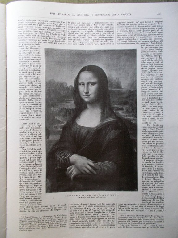 L'Illustrazione Italiana 3 Maggio 1919 Speciale IV Centenario Leonardo da …