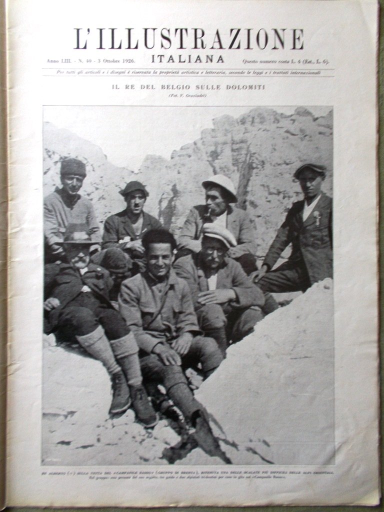 L'Illustrazione Italiana 3 Ottobre 1926 Re Belgio Nave Roma Miami … | Immagine principale