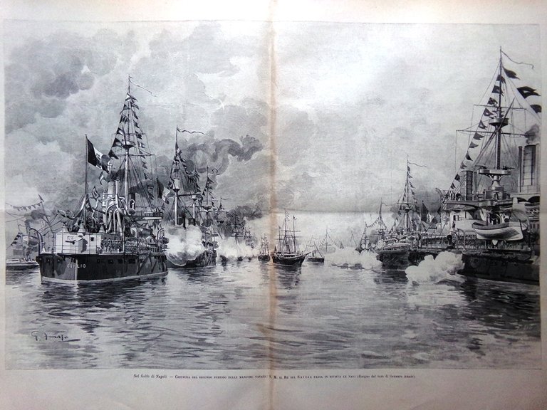 L'Illustrazione Italiana 3 Settembre 1893 Manovre Aigues-Mortes Enrico Prussia