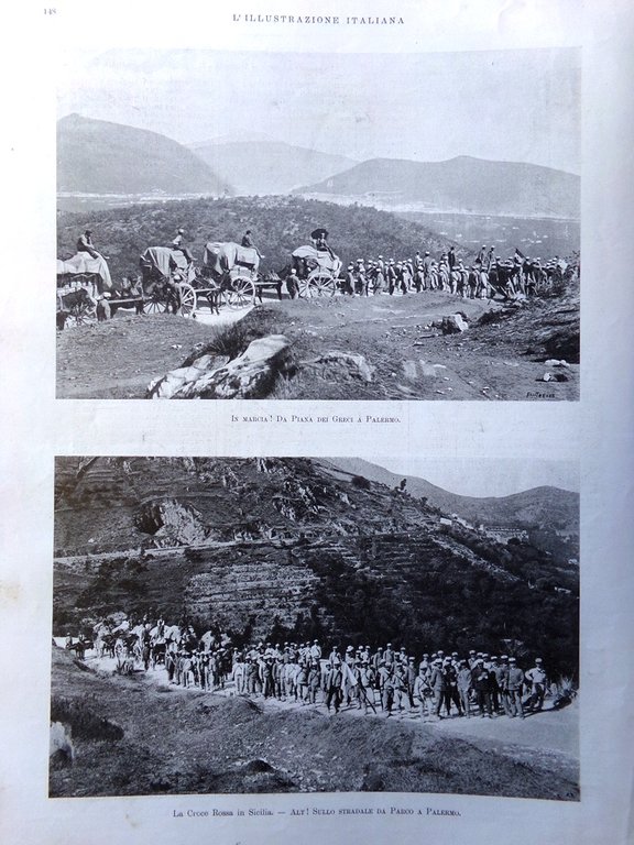 L'Illustrazione Italiana 3 Settembre 1899 Sartorio Croce Rossa Palermo Viterbo