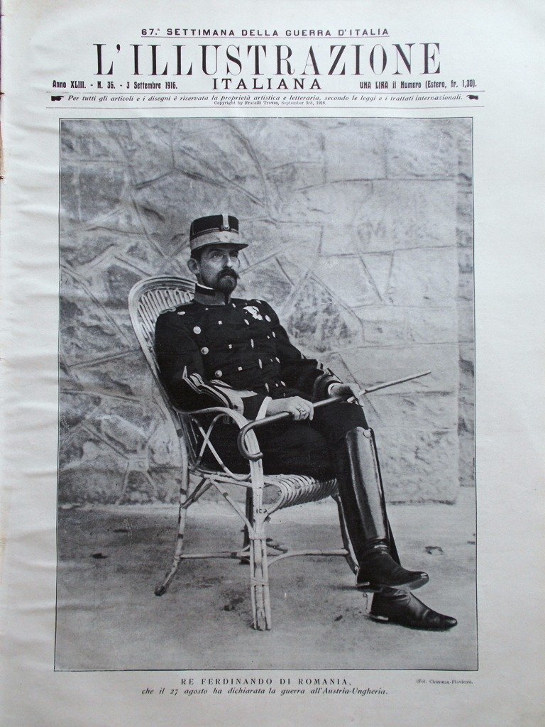 L'illustrazione Italiana 3 Settembre 1916 WW1 Salonicco Romania in Guerra …