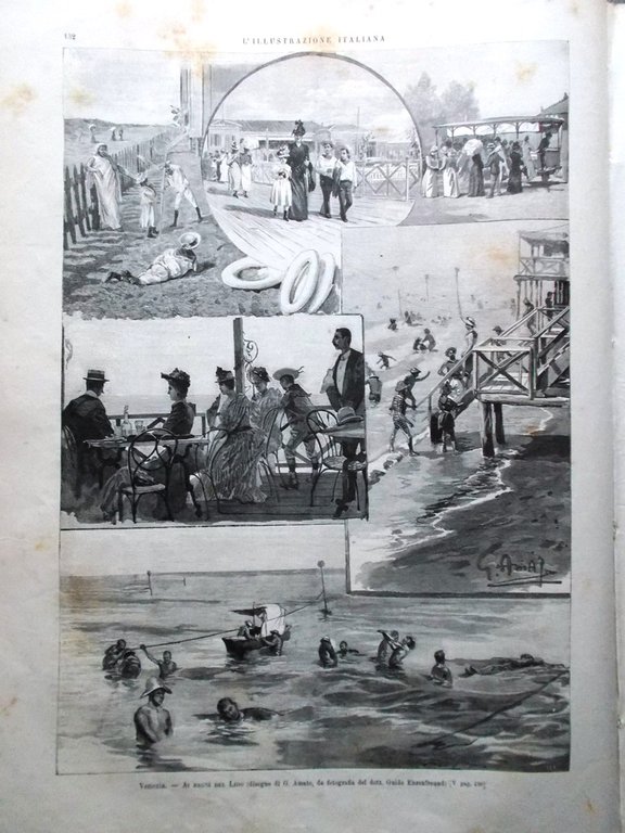 L'Illustrazione Italiana 30 Agosto 1891 Mondovì Tenda Bagni Girompini Saccarello