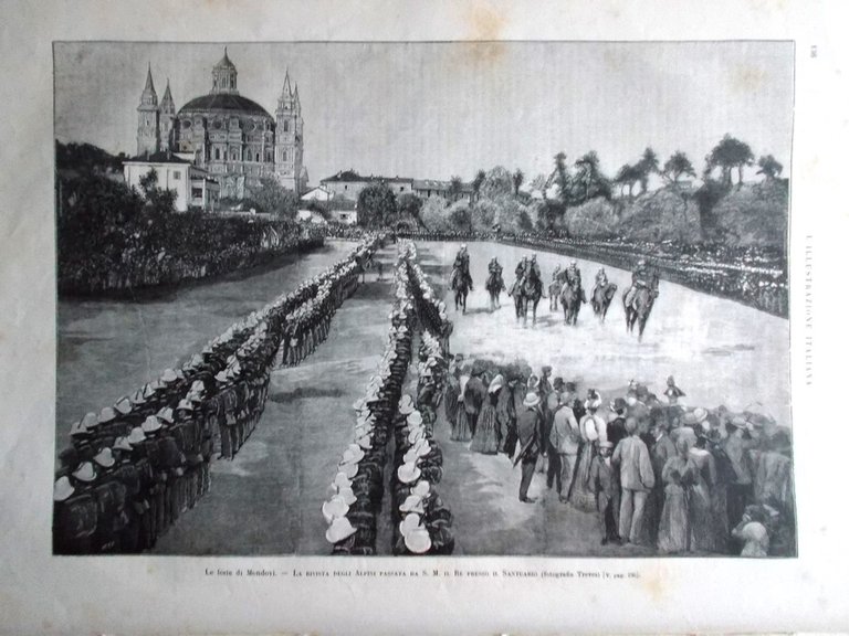 L'Illustrazione Italiana 30 Agosto 1891 Mondovì Tenda Bagni Girompini Saccarello