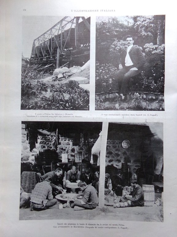 L'Illustrazione Italiana 30 Agosto 1903 Garibaldi Rivolta in Macedonia Sempione