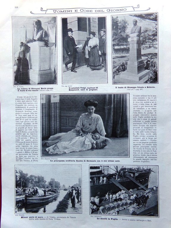 L'illustrazione Italiana 30 Agosto 1908 Piedigrotta Adulis Trieste Navi Spezia | Immagine Gallery 2