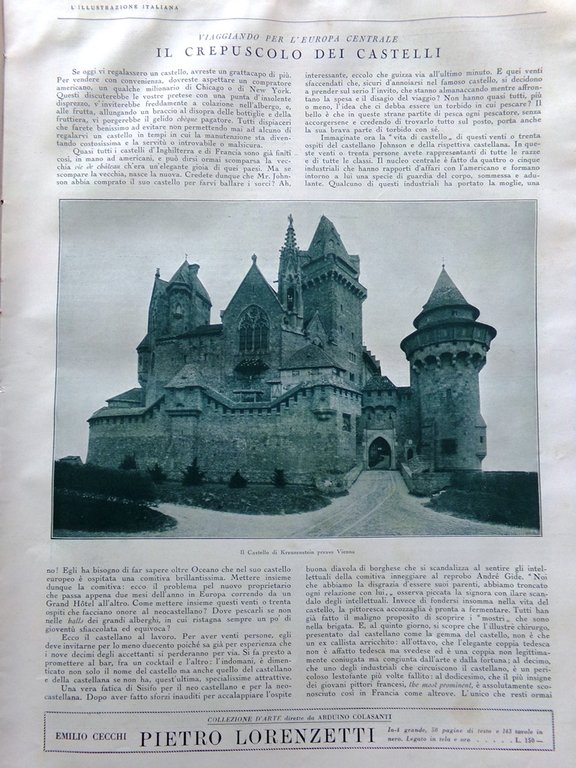 L'illustrazione Italiana 30 Agosto 1931 Musco Govi Ricordi Venezia Castelli …