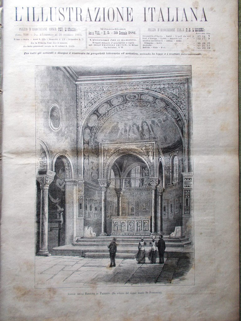 L'Illustrazione Italiana 30 Gennaio 1881 Parenzo Isola d'Elba Herman Meissonier