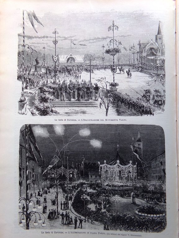 L'Illustrazione Italiana 30 Giugno 1878 Locarno Lugano Ravenna a Farini …