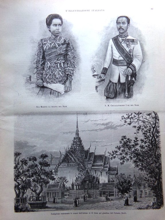 L'Illustrazione Italiana 30 Luglio 1893 Tramvai Sforza Re Siam Studena …
