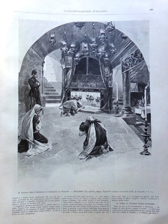 L'Illustrazione Italiana 30 Ottobre 1898 Viaggio Imperiali di Germania Oriente