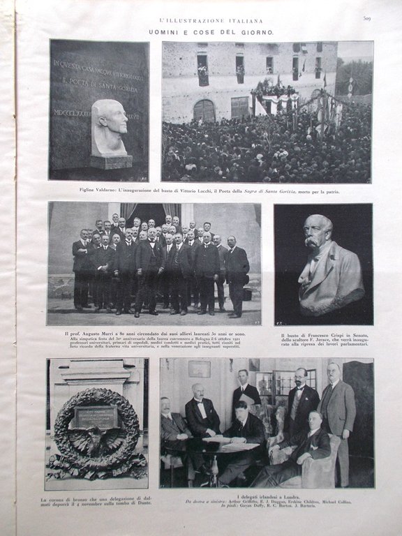 L'Illustrazione Italiana 30 Ottobre 1921 Nazario Sauro Cimiteri Guerra De …