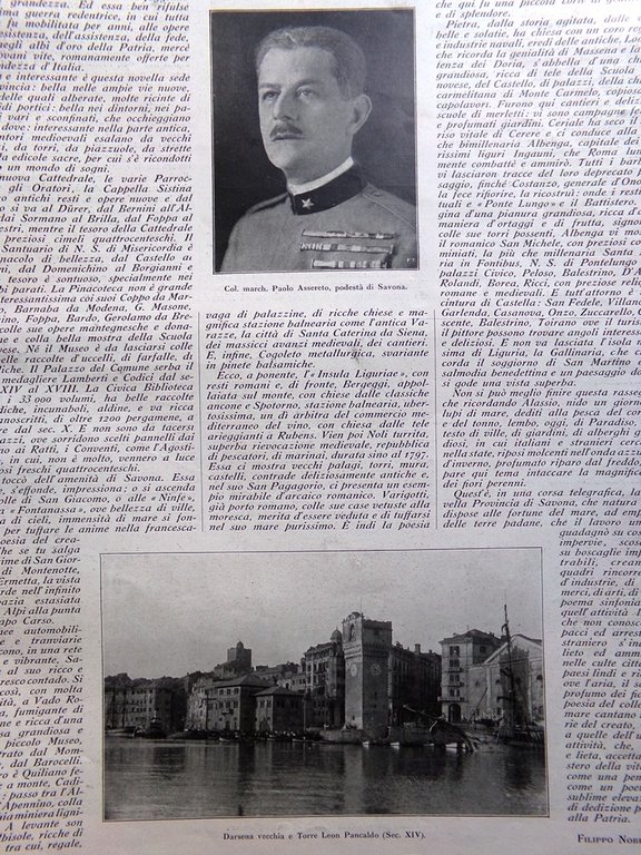 L'Illustrazione Italiana 30 Ottobre 1927 Provincia Savona Marcia su Roma …