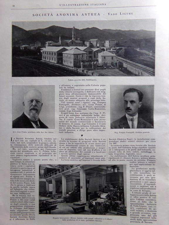 L'Illustrazione Italiana 30 Ottobre 1927 Provincia Savona Marcia su Roma …