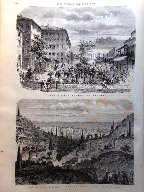 L'Illustrazione Italiana 30 Settembre 1877 Ancona Pavia Sciumla Regate di …