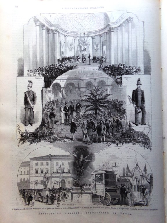 L'Illustrazione Italiana 30 Settembre 1877 Ancona Pavia Sciumla Regate di …