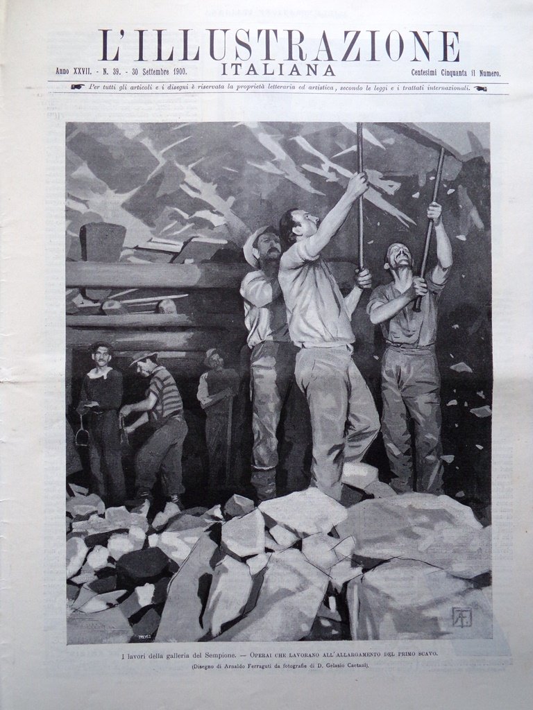 L'Illustrazione Italiana 30 Settembre 1900 Galleria Sempione Ponte Cavour Roma