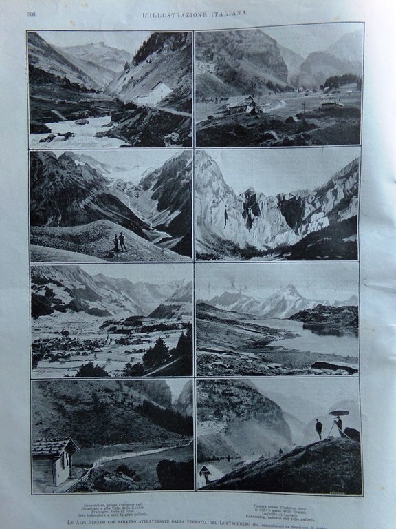 L'Illustrazione Italiana 30 Settembre 1906 Congresso di Pace Pallanza Lotschberg