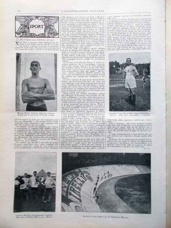 L'Illustrazione Italiana 31 Agosto 1919 Martirio Nervesa Convegno Pola Giavera