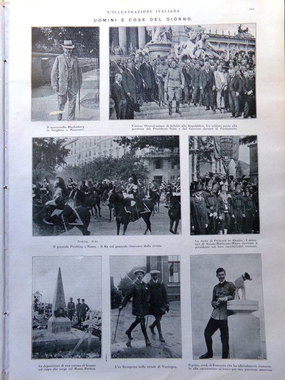 L'Illustrazione Italiana 31 Agosto 1919 Martirio Nervesa Convegno Pola Giavera