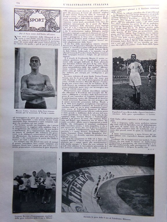 L'Illustrazione Italiana 31 Agosto 1919 Martirio Nervesa Convegno Pola Giavera