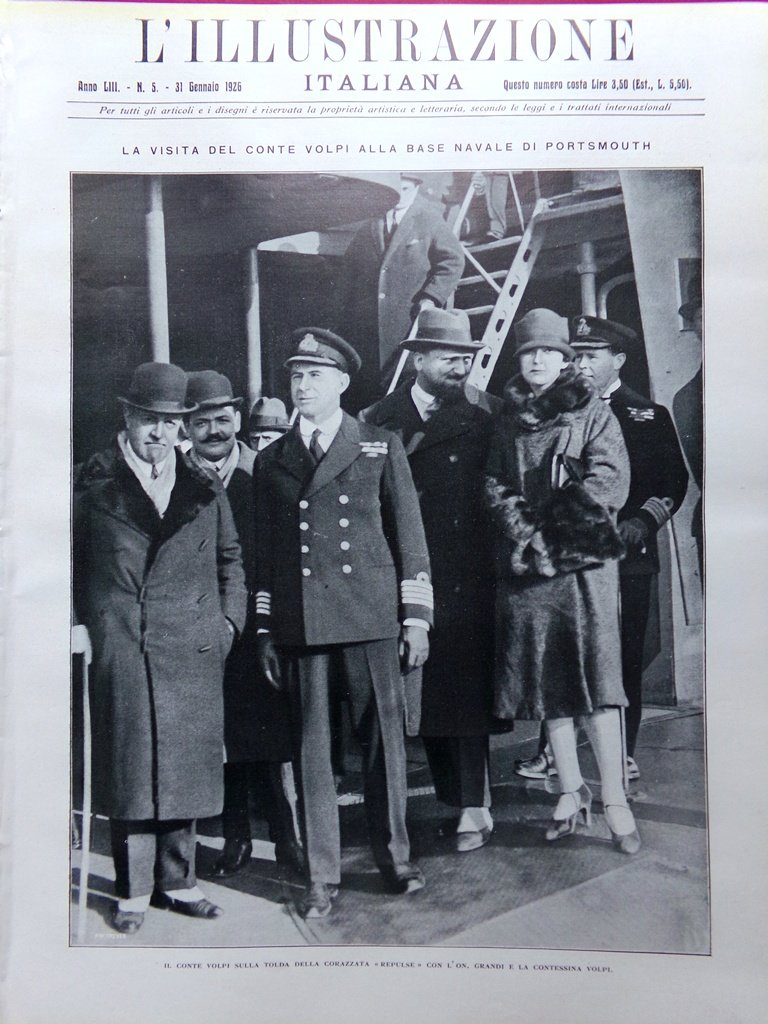 L'Illustrazione Italiana 31 Gennaio 1926 Golgi Volpi Perugia Anniversario Verdi | Immagine principale