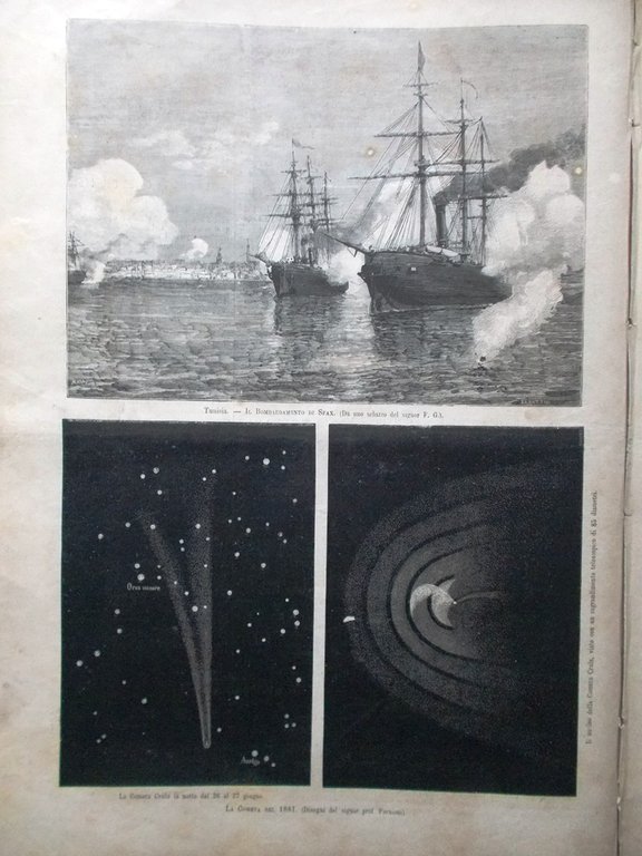 L'Illustrazione Italiana 31 Luglio 1881 Cometa Cruls Desenzano Casa Dante …