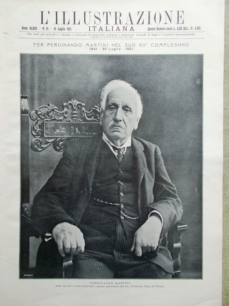 L'Illustrazione Italiana 31 Luglio 1921 Ferdinando Martini Dempsey Bragozzi Boxe
