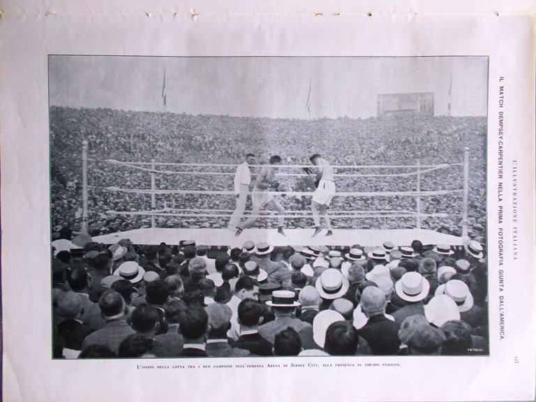 L'Illustrazione Italiana 31 Luglio 1921 Ferdinando Martini Dempsey Bragozzi Boxe