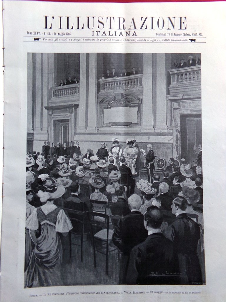 L'Illustrazione Italiana 31 Maggio 1908 Targa Florio Trucco Articolo De … | Immagine principale