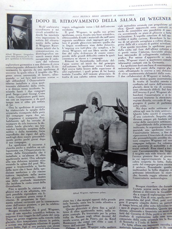 L'illustrazione Italiana 31 Maggio 1931 Arco di Genova Alfred Wegener …