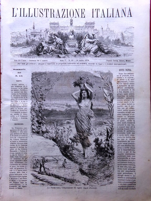 L'Illustrazione Italiana 31 Marzo 1878 Fonografo Edison Niagara Avana Re … | Immagine Gallery 2