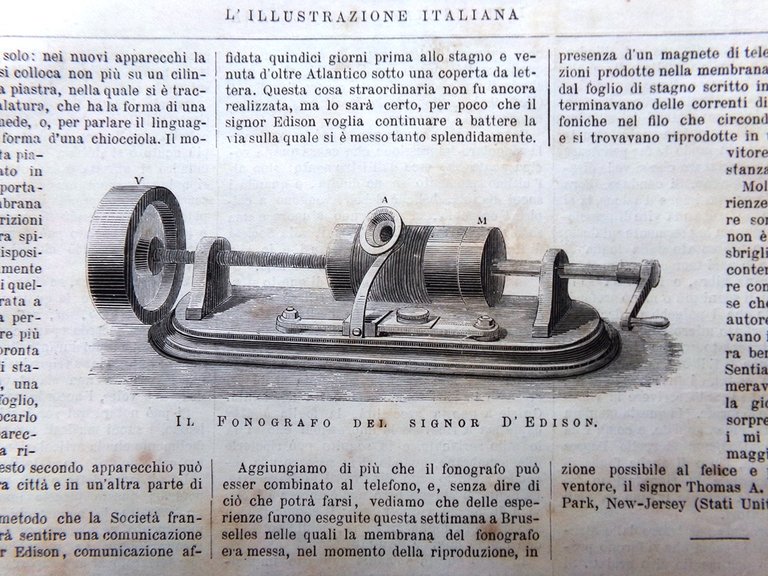 L'Illustrazione Italiana 31 Marzo 1878 Fonografo Edison Niagara Avana Re … | Immagine Gallery 8