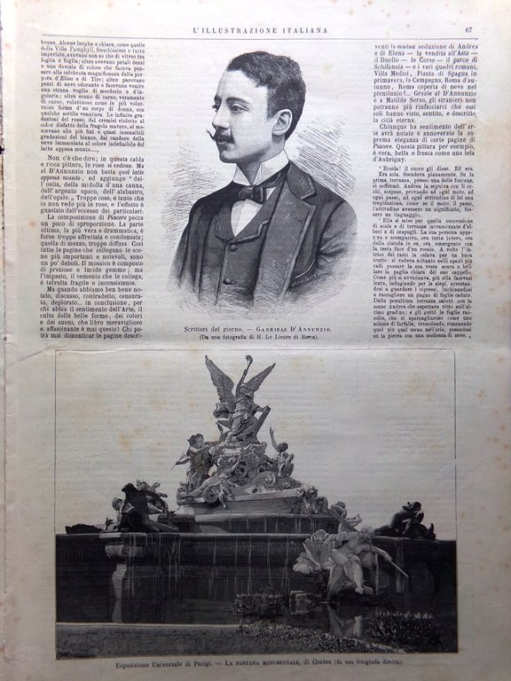 L'Illustrazione Italiana 4 Agosto 1889 D'Annunzio Rivoluzione Francese Termidoro